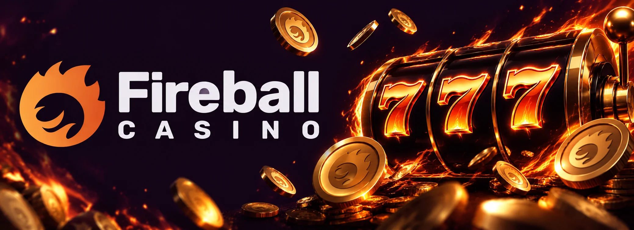 Fireball Casino - baner bonusu powitalnego 100% do 5 000 zł i 5 000 darmowych spinów